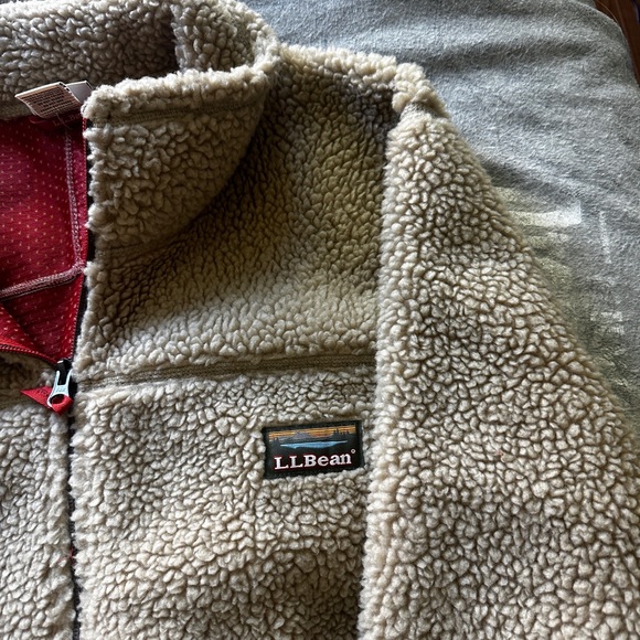 Ll Bean zip up Sherpa fleece jacket - Picture 2 of 8